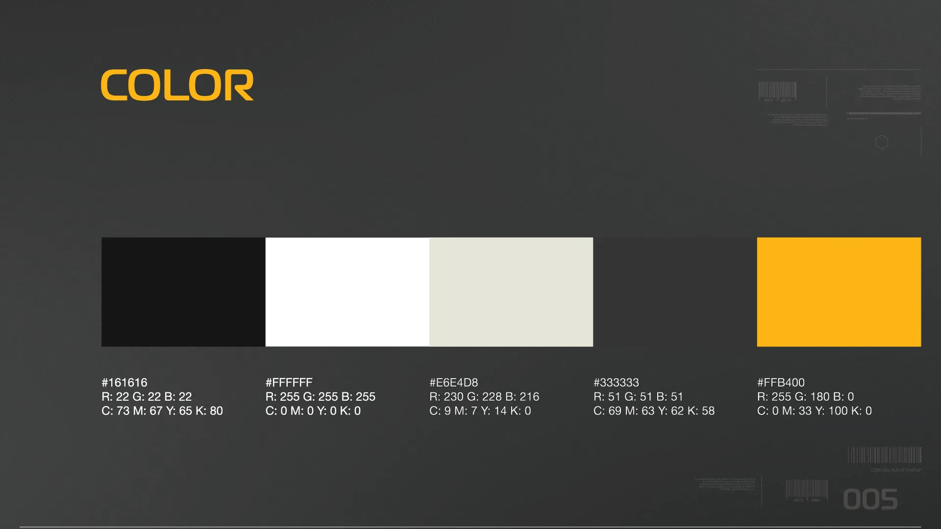 Carbone Personal Branding Colors 