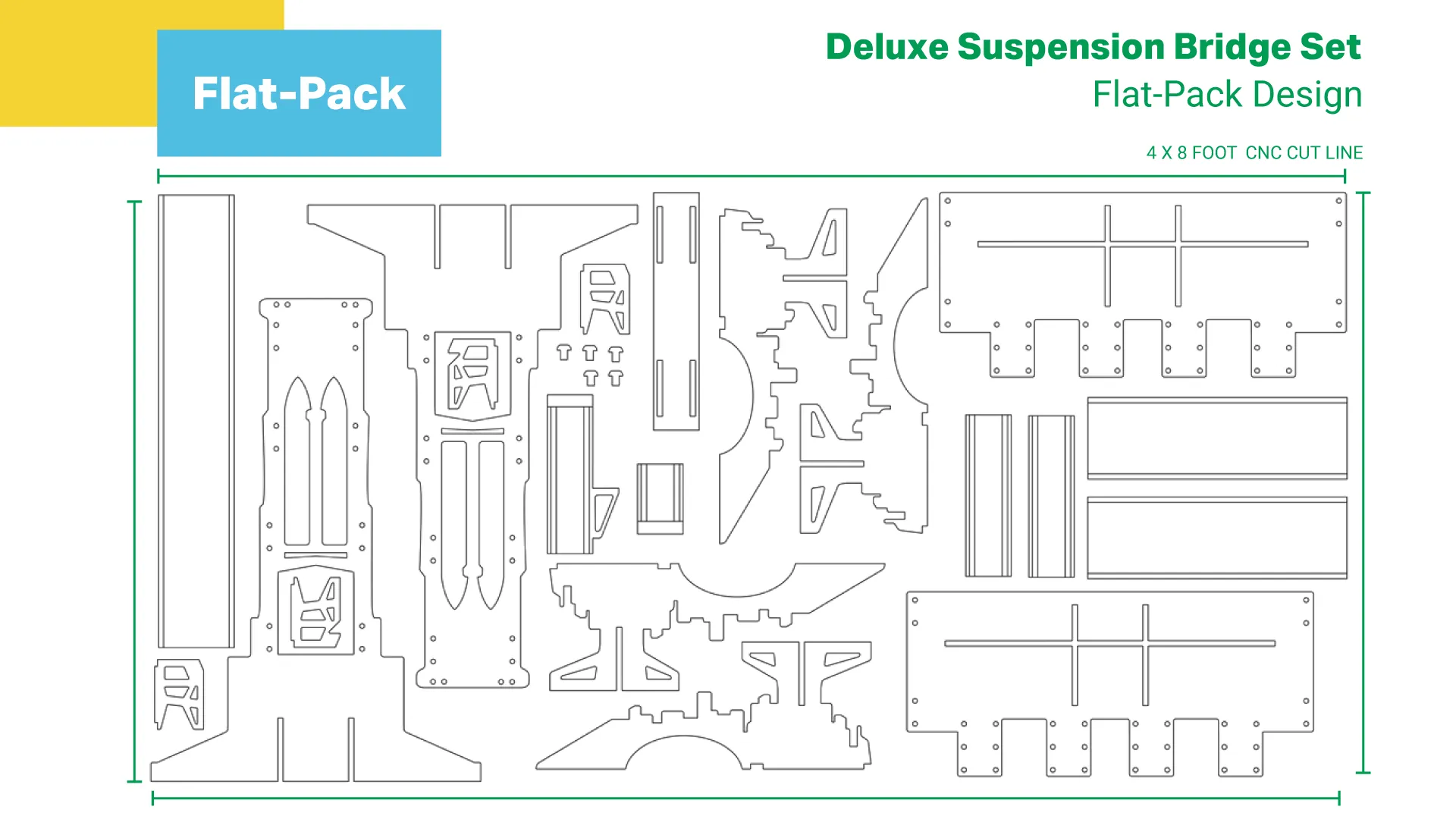 BRIO Delexe Suspention Bridge Flat-Pack 4x8