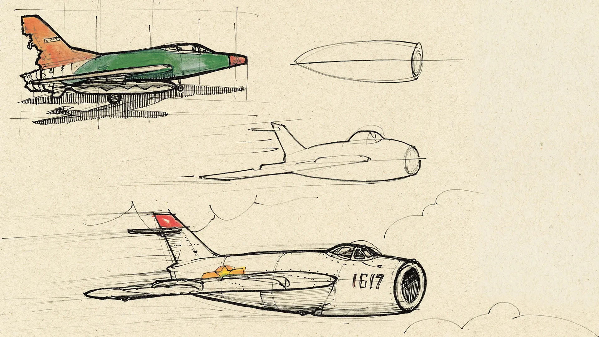 Planes of Fame Air Museum Mig Sketch